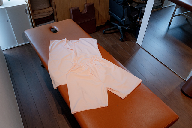 施術着（ピンク）の写真